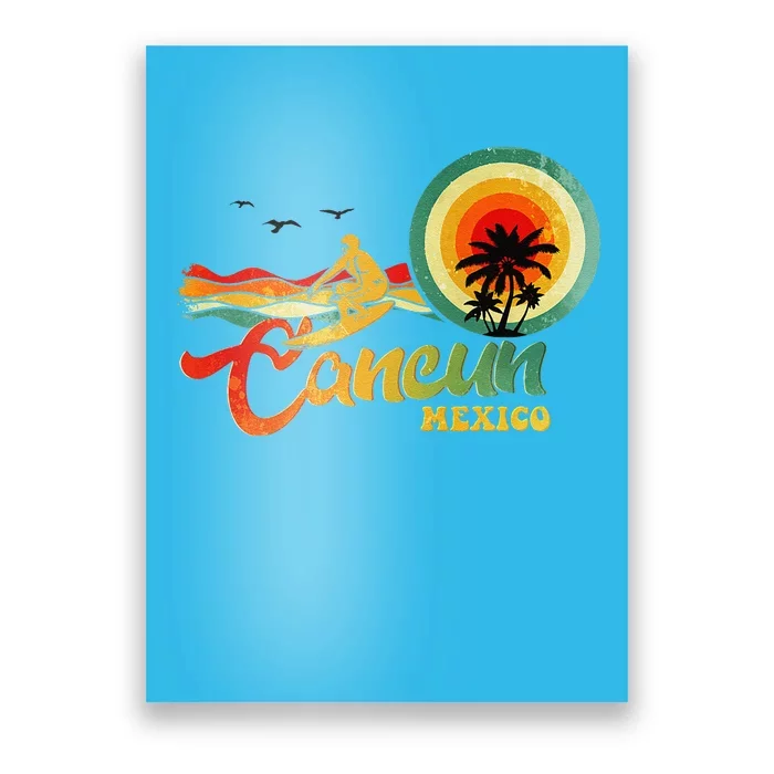 Summer Vacation Cancun Mexico Beach Poster