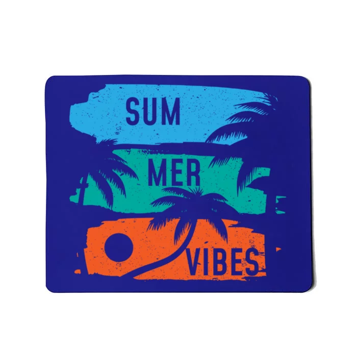 Summer Vibes Colorful Vacation Palm Tree Vacay Mode Sunshine Great Gift Mousepad