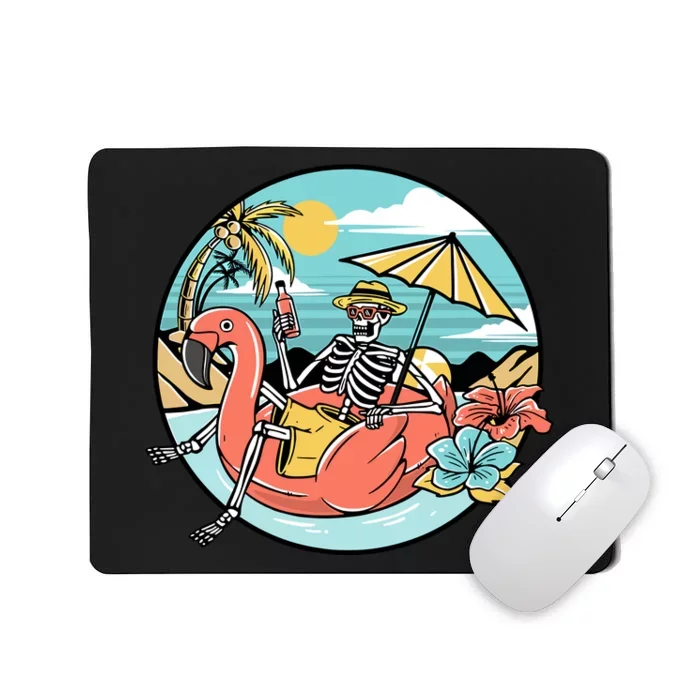 Summer Vibes Chill Vibes Only Hippie Skeleton Mousepad