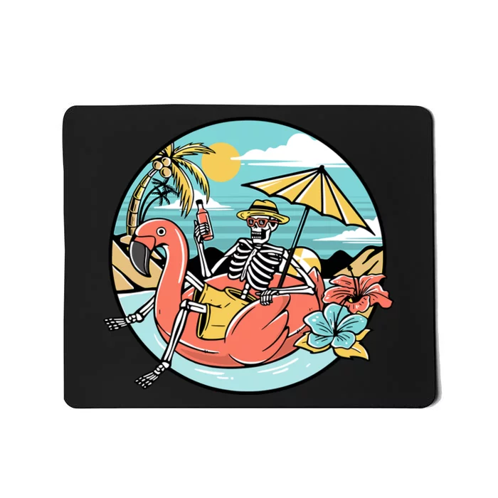 Summer Vibes Chill Vibes Only Hippie Skeleton Mousepad