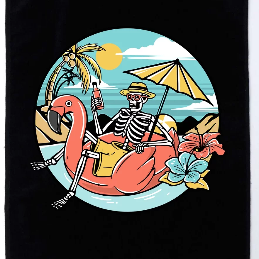 Summer Vibes Chill Vibes Only Hippie Skeleton Platinum Collection Golf Towel