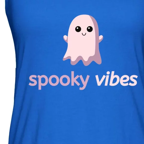 Spooky Vibes Cute Ghost Halloween Meaningful Gift Ladies Essential Flowy Tank