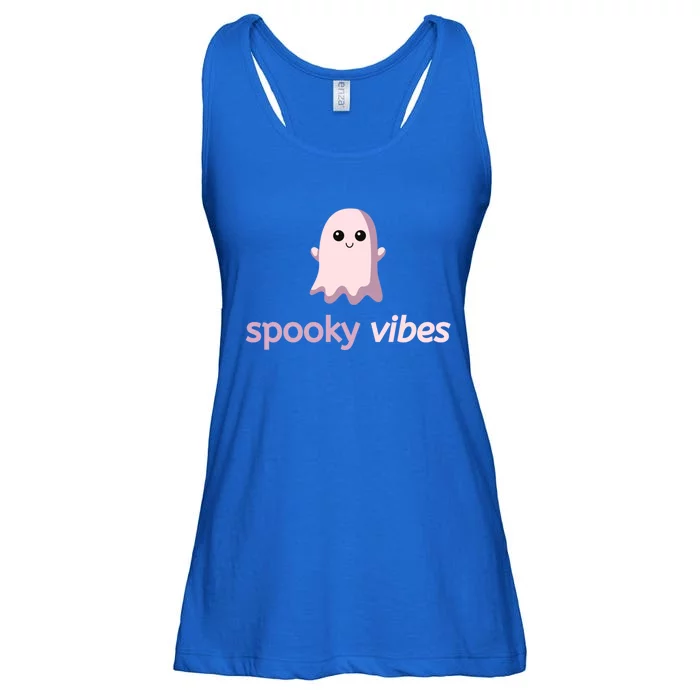 Spooky Vibes Cute Ghost Halloween Meaningful Gift Ladies Essential Flowy Tank