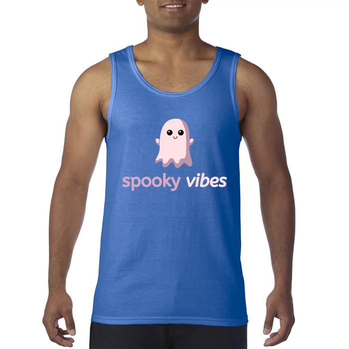 Spooky Vibes Cute Ghost Halloween Meaningful Gift Tank Top