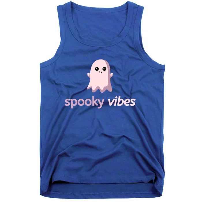 Spooky Vibes Cute Ghost Halloween Meaningful Gift Tank Top