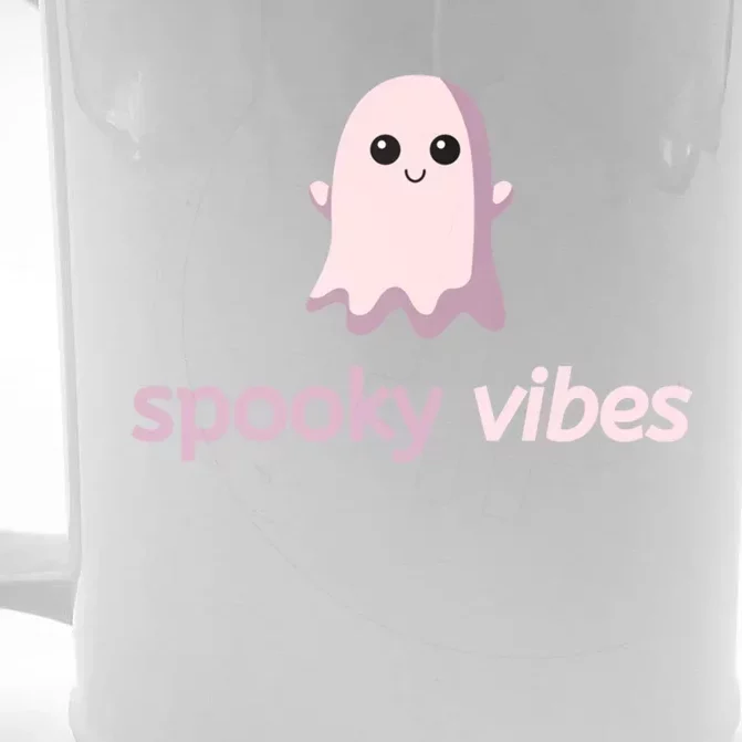 Spooky Vibes Cute Ghost Halloween Meaningful Gift Front & Back Beer Stein