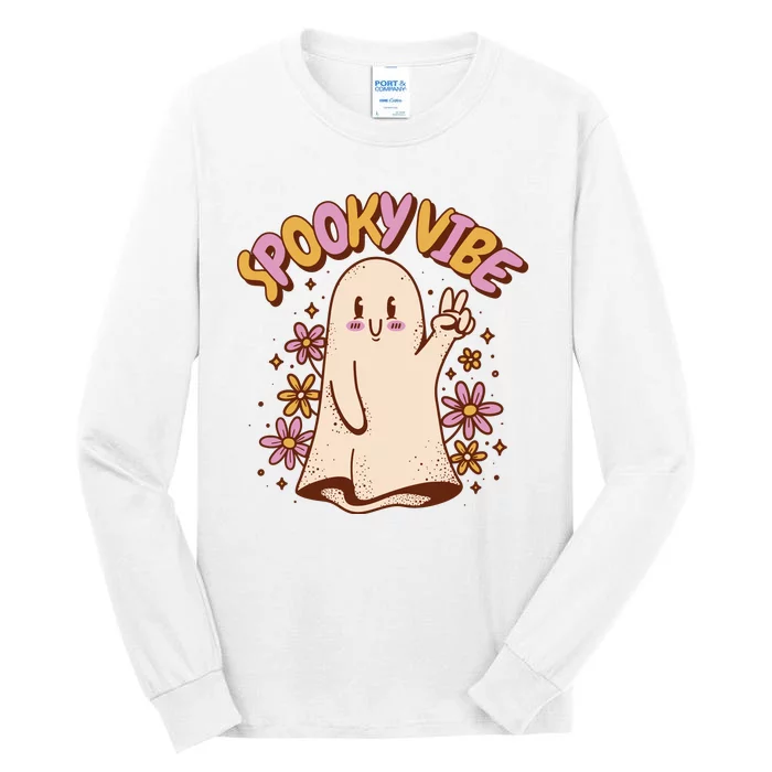 Spooky Vibe Cute Hippie Ghost Tall Long Sleeve T-Shirt