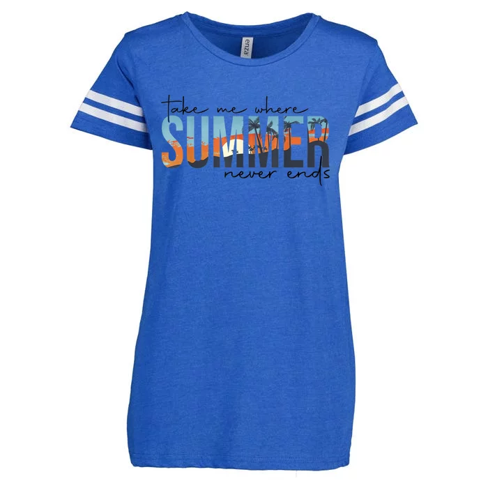 Summer Vacation Cute Gift Enza Ladies Jersey Football T-Shirt