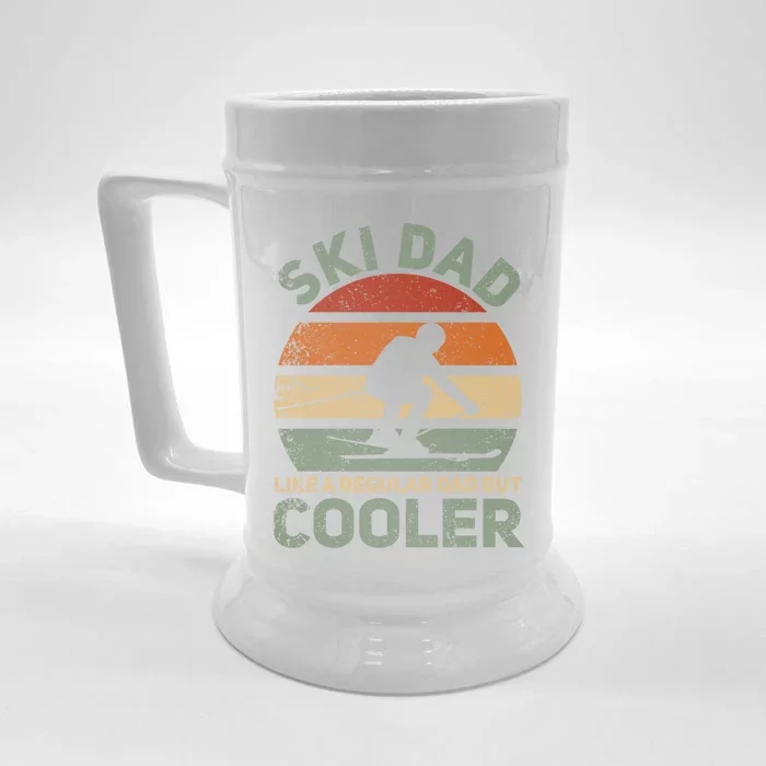 Sad Vintage Cool Ski Dad Cute Gift Front & Back Beer Stein