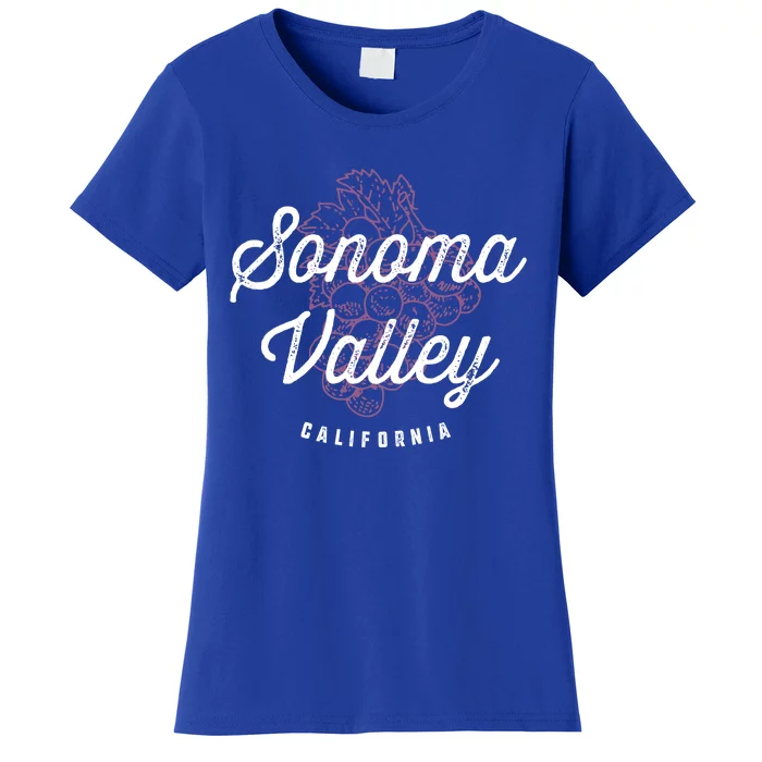 Sonoma Valley California Wine Country Vintage Gift Women's T-Shirt