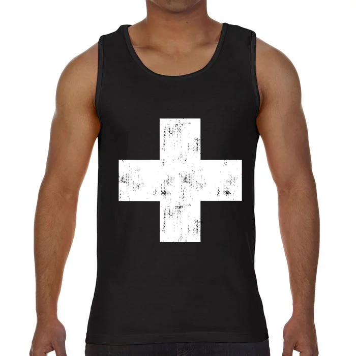 Swiss Vintage Cross Flag Switzerland Comfort Colors® Tank Top