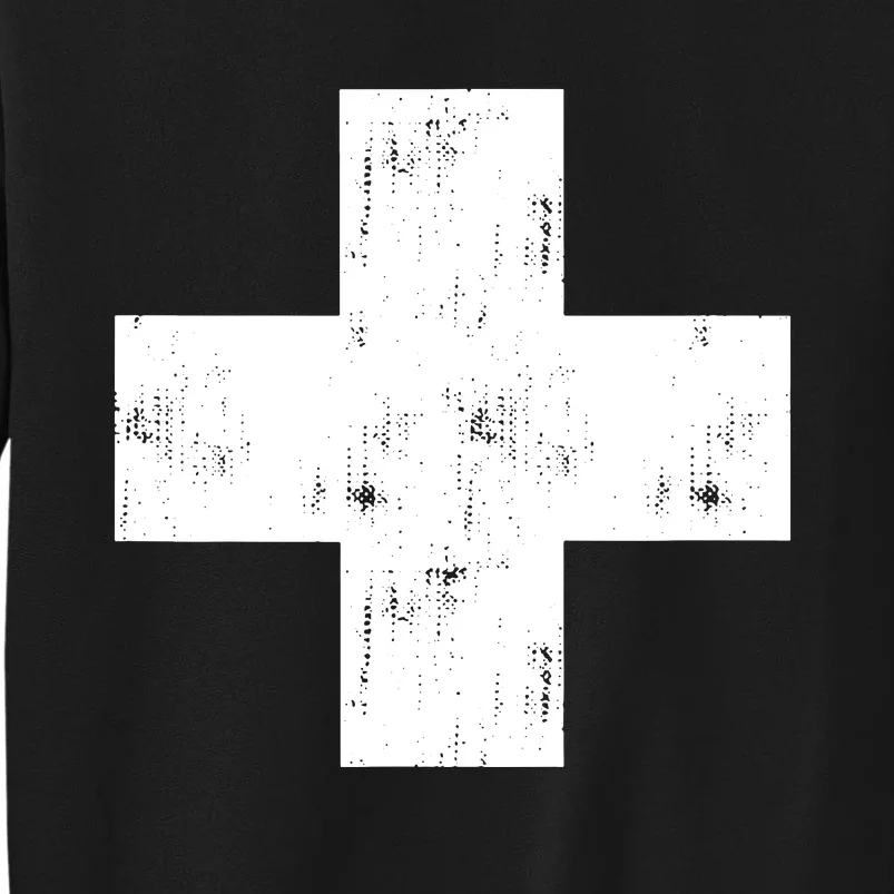 Swiss Vintage Cross Flag Switzerland Tall Sweatshirt