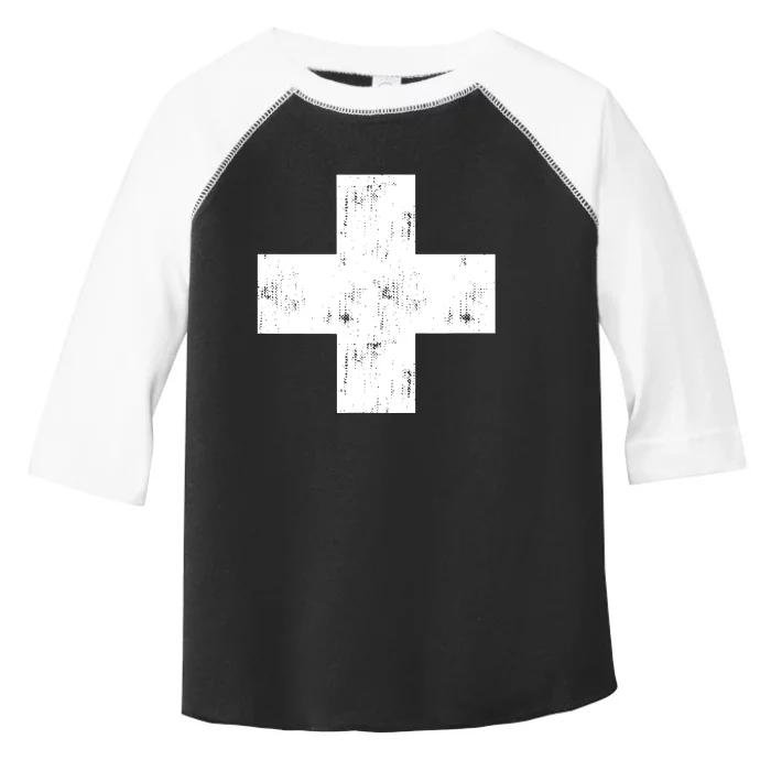 Swiss Vintage Cross Flag Switzerland Toddler Fine Jersey T-Shirt