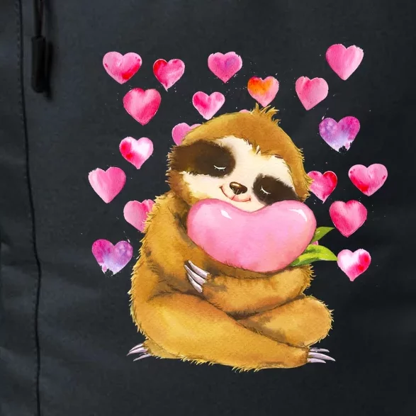 Sloth Valentine's Day Cute Sloth Hugging A Heart Daily Commute Backpack