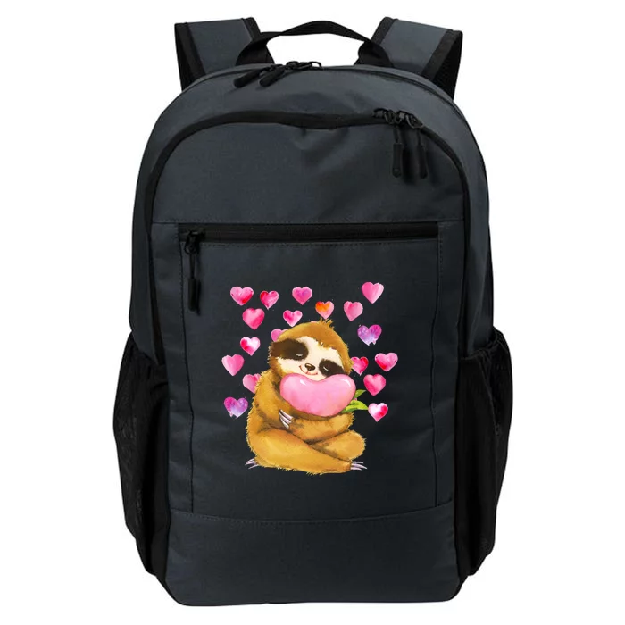 Sloth Valentine's Day Cute Sloth Hugging A Heart Daily Commute Backpack