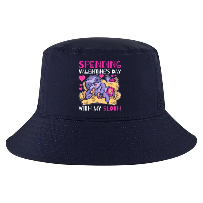 Spending Valentine's Day With My Sloth Gift Cool Comfort Performance Bucket Hat