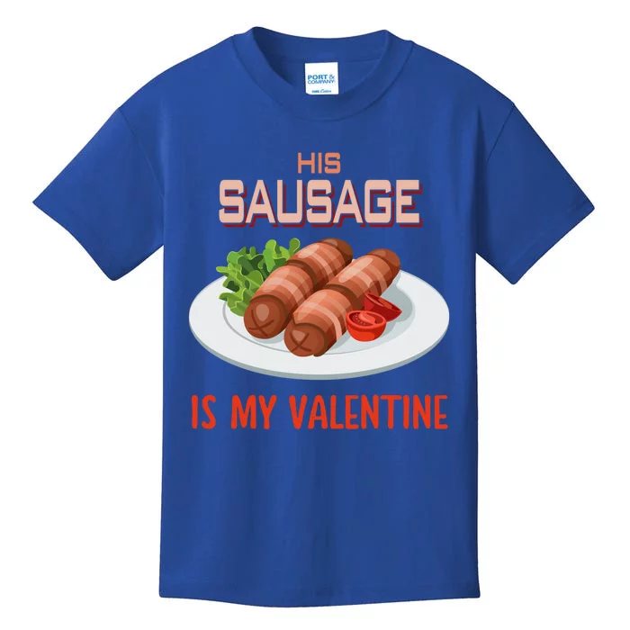 Sausage Valentines Day Funny Gift For Her Naughty Adult Cool Gift Kids T-Shirt