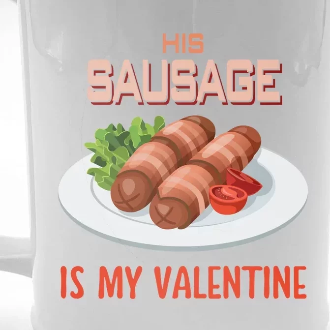 Sausage Valentines Day Funny Gift For Her Naughty Adult Cool Gift Front & Back Beer Stein