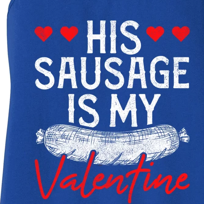 Sausage Valentines Day Humor Adults Sarcastic Gift Women's Racerback Tank