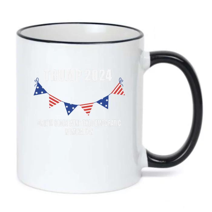 Sarcastic, Vote Donald Trump 2024 Only if Biden Wins Black Color Changing Mug