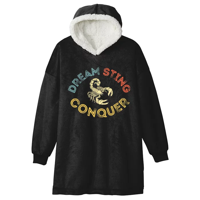 Scorpion Vibes Dream Sting & Conquer Retro Hooded Wearable Blanket