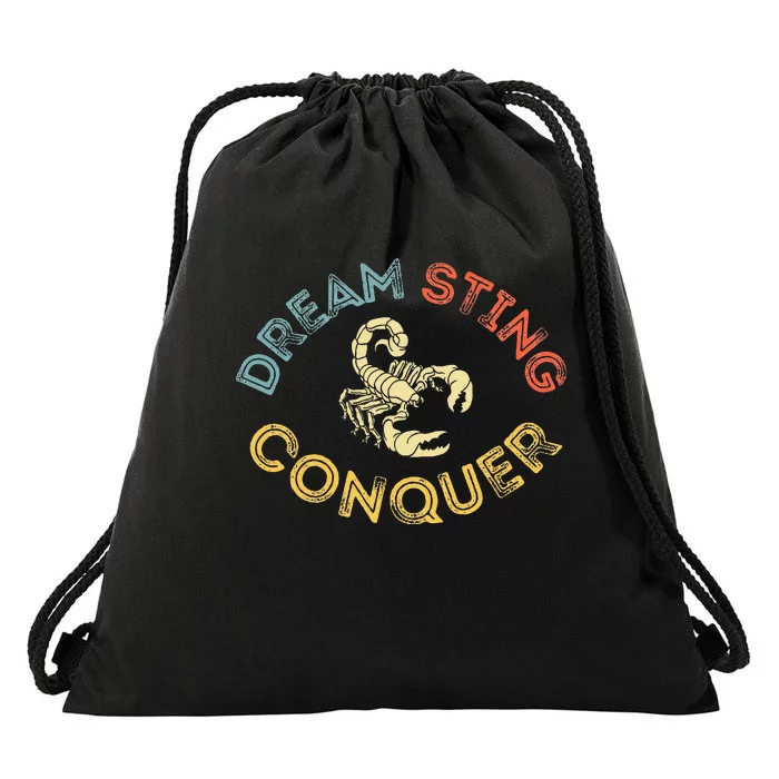 Scorpion Vibes Dream Sting & Conquer Retro Drawstring Bag