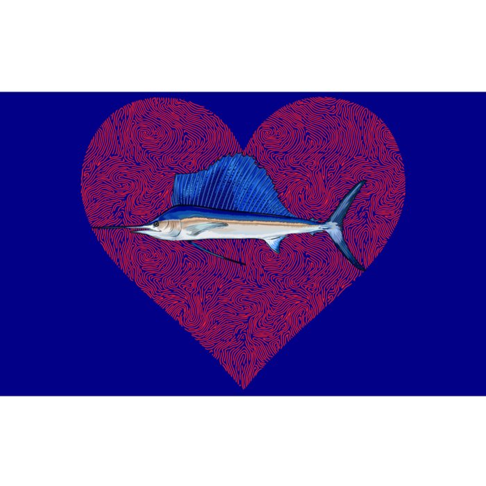 Sailfish Valentines Day Fish Love Fingerprint Cute Gift Bumper Sticker