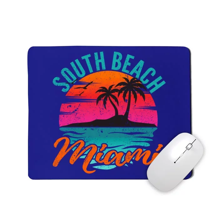 Sunset Vacation Distressed Grunge Gift Mousepad