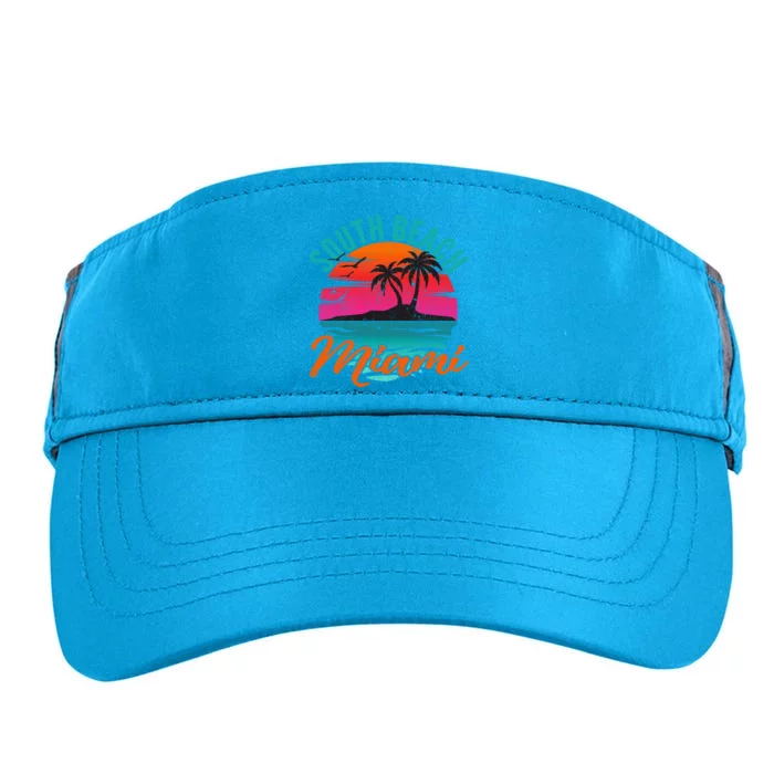 Sunset Vacation Distressed Grunge Gift Adult Drive Performance Visor