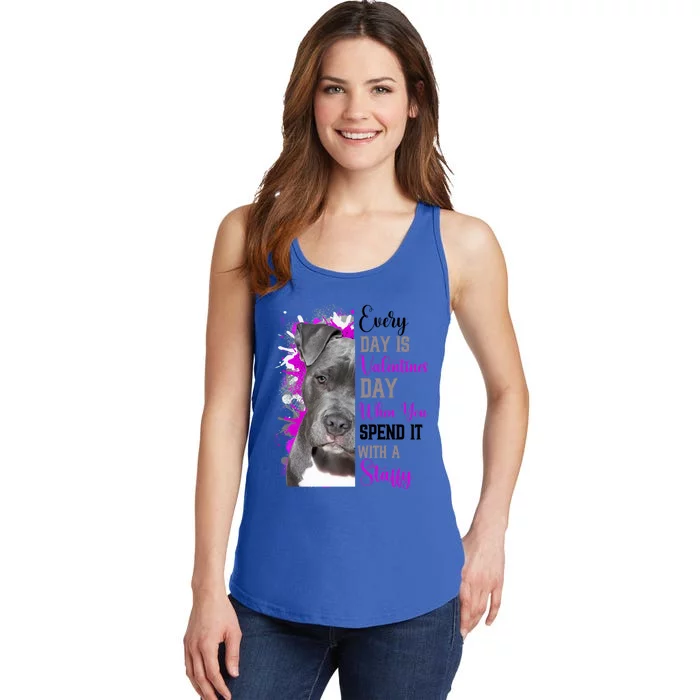 Staffy Valentines Day Mom Dogs Staffordshire Bull Terrier Funny Gift Ladies Essential Tank