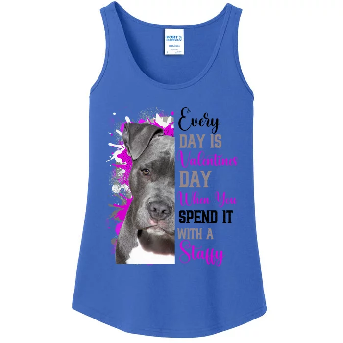 Staffy Valentines Day Mom Dogs Staffordshire Bull Terrier Funny Gift Ladies Essential Tank