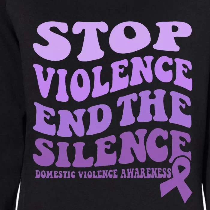 Stop Violence End the Silence Domestic Violence Awareness Womens California Wash Sweatshirt