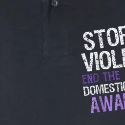 Stop Violence End The Silence Domestic Violence Awareness Softstyle Adult Sport Polo