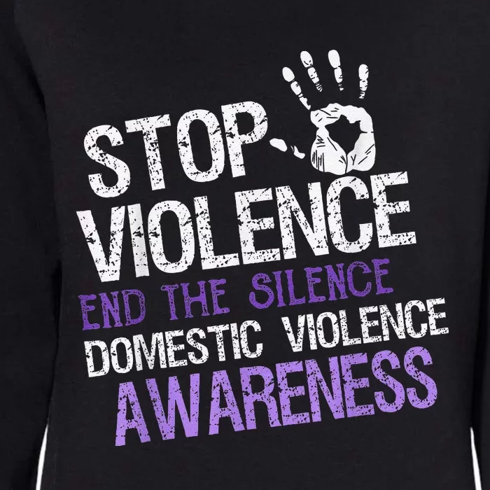 Stop Violence End The Silence Domestic Violence Awareness Womens California Wash Sweatshirt