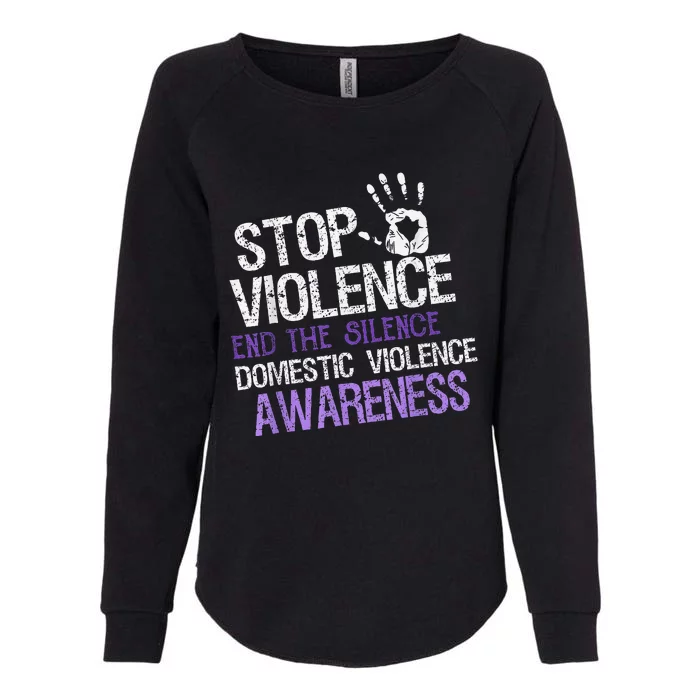 Stop Violence End The Silence Domestic Violence Awareness Womens California Wash Sweatshirt