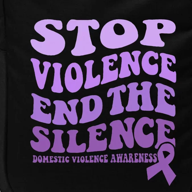 Stop Violence End the Silence Domestic Violence Awareness Impact Tech Backpack