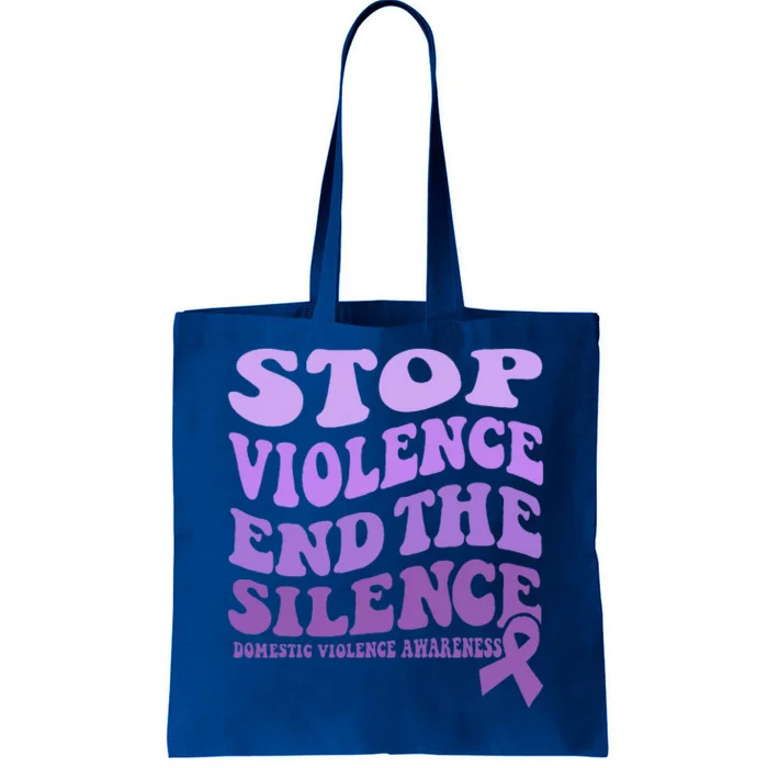 Stop Violence End the Silence Domestic Violence Awareness Tote Bag