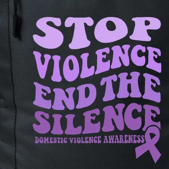 Stop Violence End the Silence Domestic Violence Awareness Daily Commute Backpack