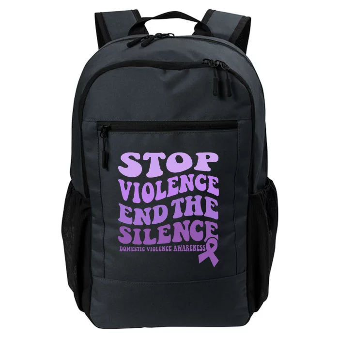 Stop Violence End the Silence Domestic Violence Awareness Daily Commute Backpack