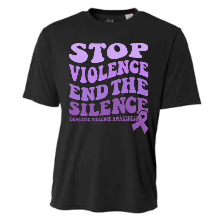 Stop Violence End the Silence Domestic Violence Awareness Cooling Performance Crew T-Shirt