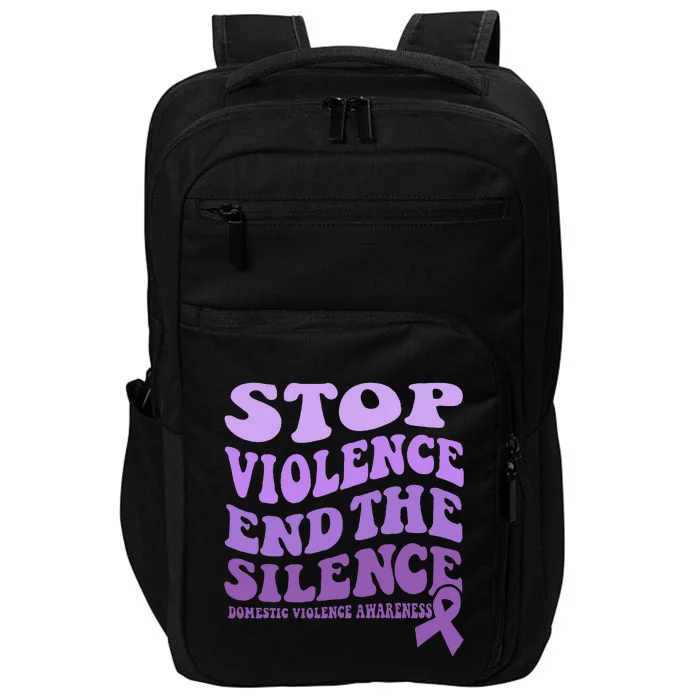 Stop Violence End the Silence Domestic Violence Awareness Impact Tech Backpack