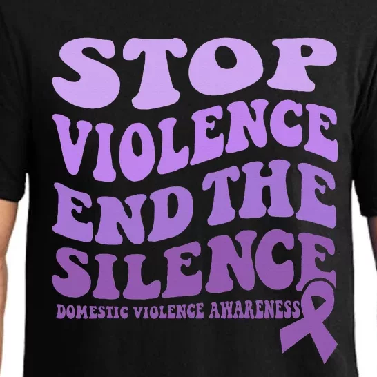 Stop Violence End the Silence Domestic Violence Awareness Pajama Set