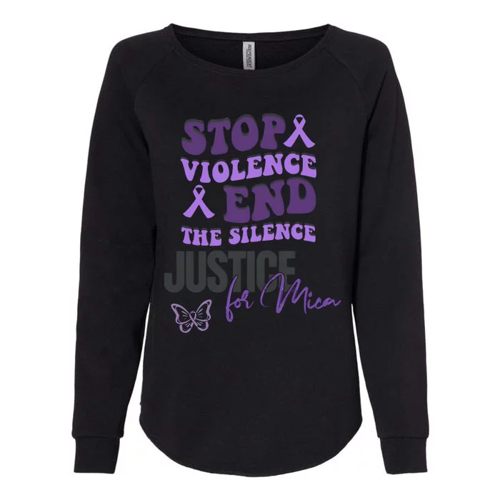 Stop Violence End The Silence Dv Awareness Womens California Wash Sweatshirt