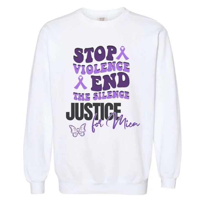 Stop Violence End The Silence Dv Awareness Garment-Dyed Sweatshirt