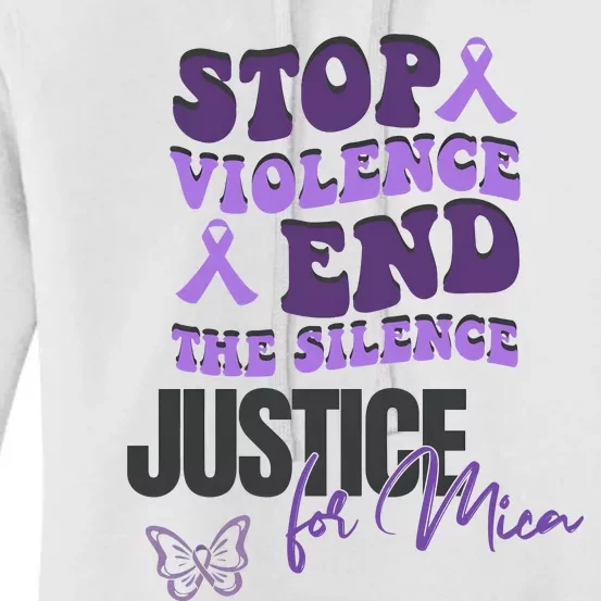 Stop Violence End The Silence Dv Awareness Women's Pullover Hoodie