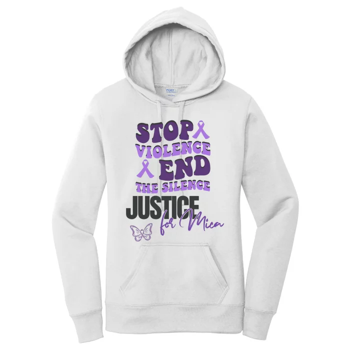 Stop Violence End The Silence Dv Awareness Women's Pullover Hoodie