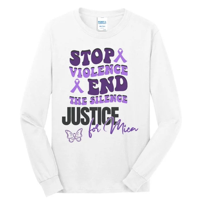 Stop Violence End The Silence Dv Awareness Tall Long Sleeve T-Shirt