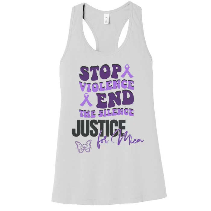 Stop Violence End The Silence Dv Awareness Women's Racerback Tank