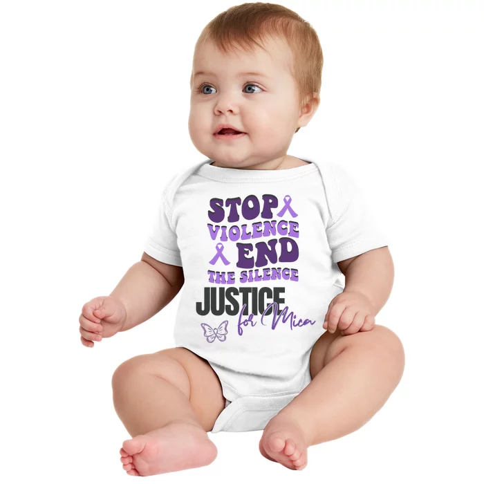 Stop Violence End The Silence Dv Awareness Baby Bodysuit