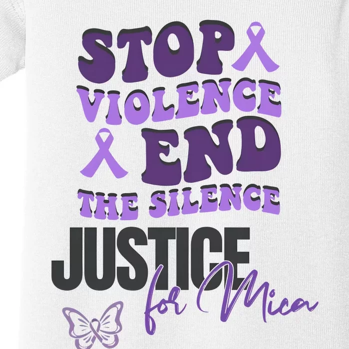 Stop Violence End The Silence Dv Awareness Baby Bodysuit